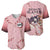 Anime Demon Slayer Nezuko Baseball Jersey Asanoha Pattern TS07 - The Mazicc - S - Pink -