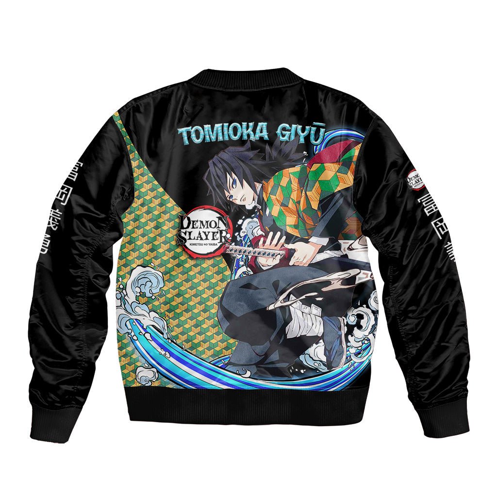 Anime Demon Slayers Giyuu Tomioka Bomber Jacket Basic Streetwear TS07 - The Mazicc - Unisex - S - Art