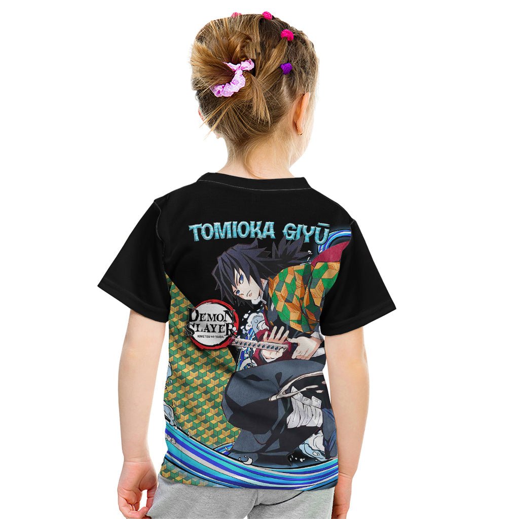 Anime Demon Slayers Giyuu Tomioka Kid T Shirt Basic Streetwear TS07 - The Mazicc - Toddler 2/Size 00 - Art -