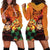 Anime Demon Slayers Kamado Tanjiro Hoodie Dress Hinokami Kagura TS07 - The Mazicc - XS - Orange -