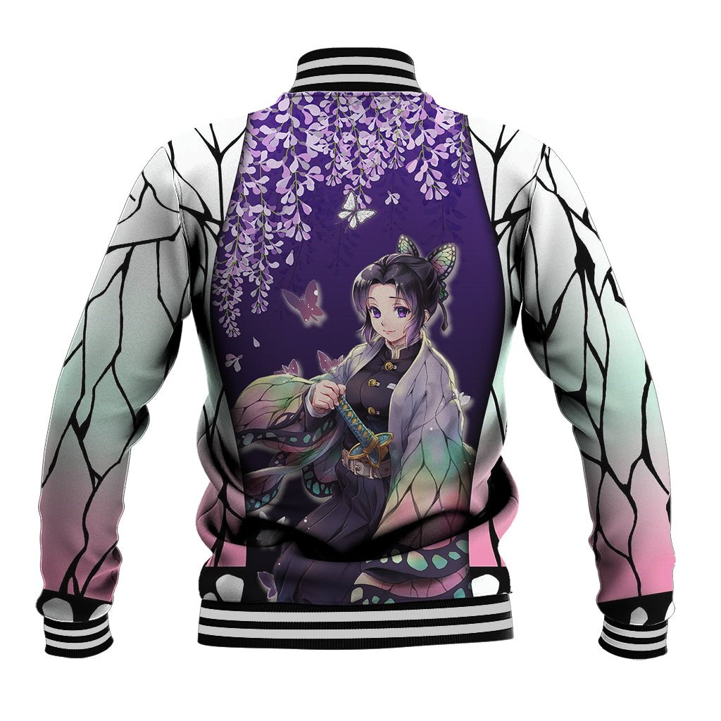 Anime Demon Slayers Kocho Shinobu Baseball Jacket Insect Hashira TS07 - The Mazicc - Unisex - S - Purple