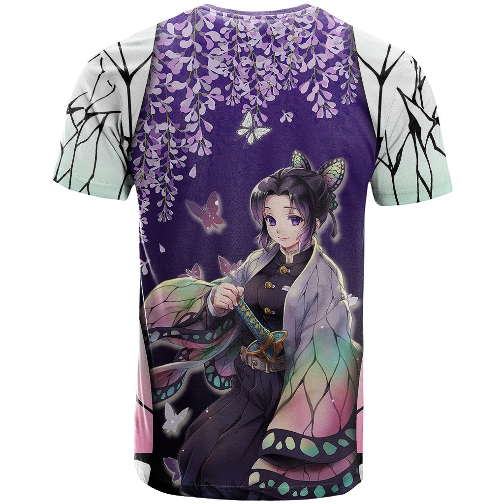 Anime Demon Slayers Kocho Shinobu T Shirt Insect Hashira TS07 - The Mazicc - Adult - S - Purple