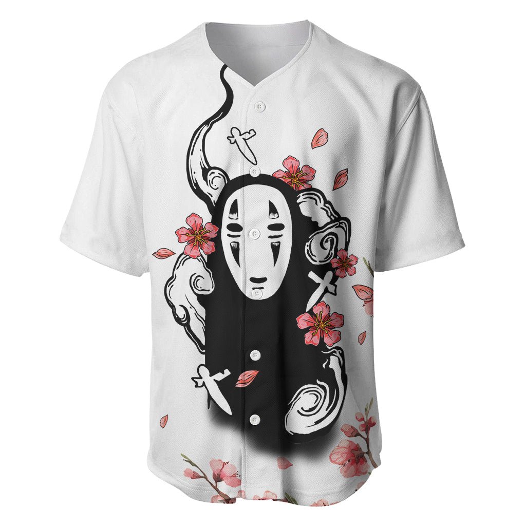 Anime Movie No Face Baseball Jersey Sakura Sumi-e Style TS07 - The Mazicc - S - White -