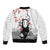 Anime Movie No Face Bomber Jacket Sakura Sumi-e Style TS07 - The Mazicc - Unisex - S - White