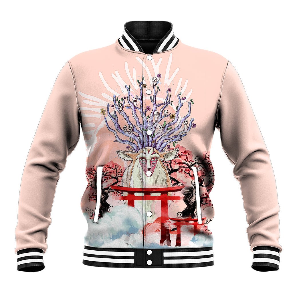 Anime Movie Wolf Princess Baseball Jacket Forest Spirits TS07 - The Mazicc - Unisex - S - Art