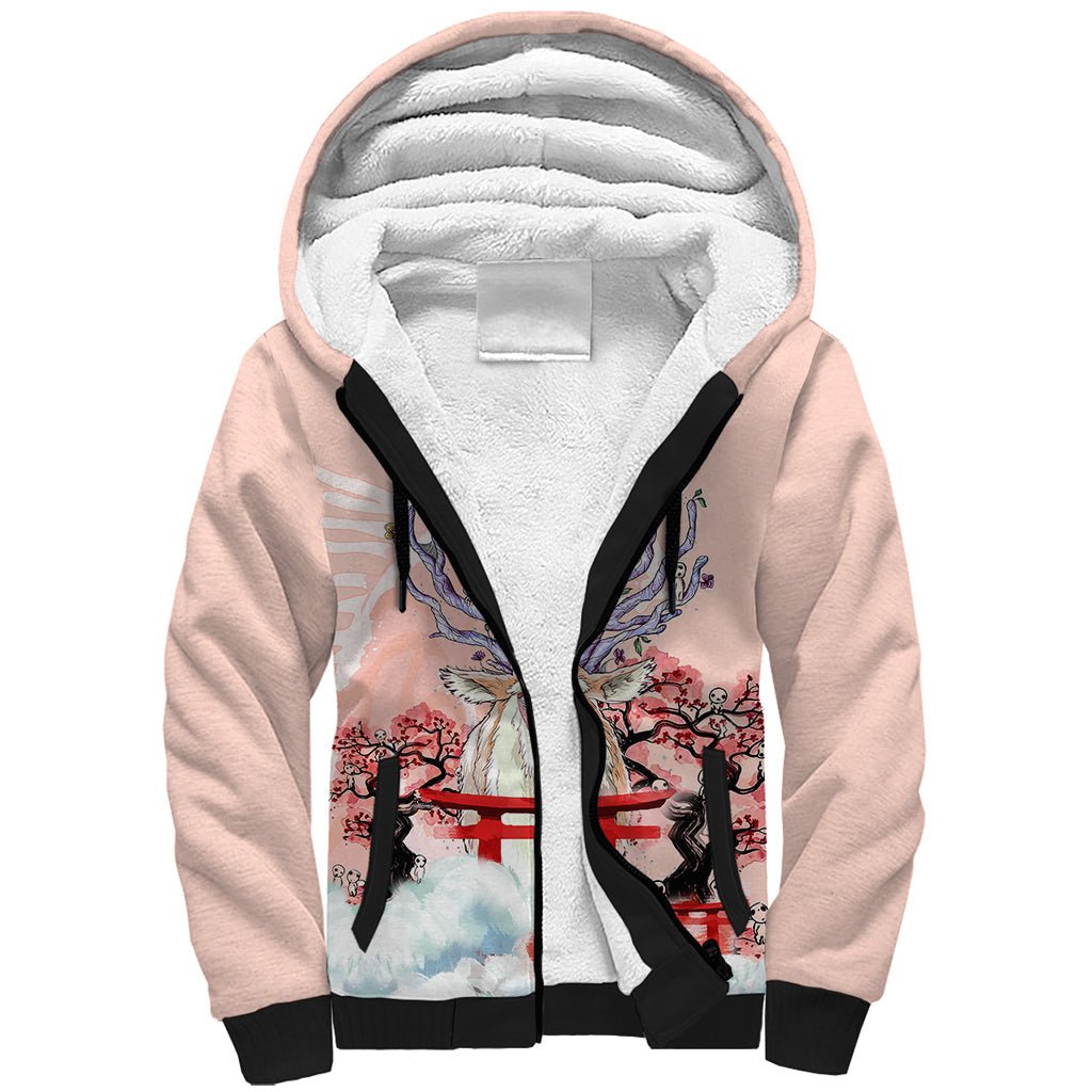 Anime Movie Wolf Princess Sherpa Hoodie Forest Spirits TS07 - The Mazicc - Unisex - S - Art