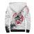 Anime One Piece Luffy Strawhat Sherpa Hoodie Sumi-e Painting Style TS07 - The Mazicc - Unisex - S - White