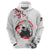 Anime One Piece Roronoa Zoro Hoodie Sumi-e Painting Style TS07 - The Mazicc - Pullover Hoodie - S - White