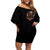 Anubis Skull Off Shoulder Short Dress Skull Anubis Don't Try To Figured Me Out DT01 - The Mazicc - Women - S - Black