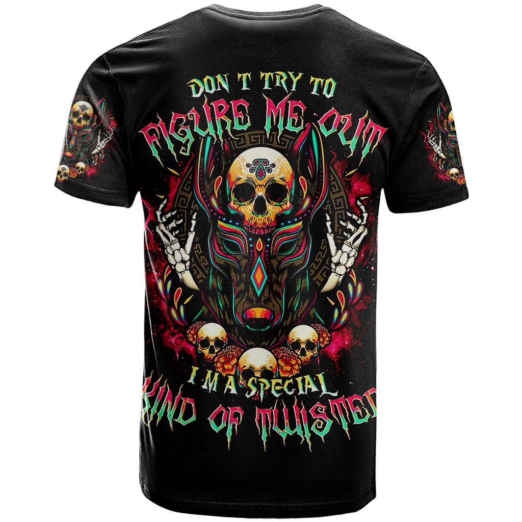 Anubis Skull T Shirt Skull Anubis Don't Try To Figured Me Out DT01 - The Mazicc - Adult - S - Black