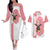 Anya Forger Couples Matching Off The Shoulder Long Sleeve Dress and Hawaiian Shirt Spy x Family TS04 - The Mazicc - S - S - White/Pink