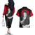 Aoi Todo Couples Matching Off The Shoulder Long Sleeve Dress and Hawaiian Shirt Monochrome TS04 - The Mazicc - S - S - Black/Red