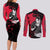 Aoi Todo Jujutsu Kaisen Couples Matching Long Sleeve Bodycon Dress and Long Sleeve Button Shirt Manga Style Art TS04 - The Mazicc - S - S - Black/Red