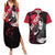 Aoi Todo Jujutsu Kaisen Couples Matching Summer Maxi Dress and Hawaiian Shirt Manga Style Art TS04 - The Mazicc - S - S - Black/Red