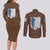 AOT Levi Ackerman Couples Matching Long Sleeve Bodycon Dress and Long Sleeve Button Shirt TS04 - The Mazicc - S - S - Brown