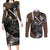 AOT Levi Ackerman Couples Matching Long Sleeve Bodycon Dress and Long Sleeve Button Shirt TS04 - The Mazicc - S - S - Brown