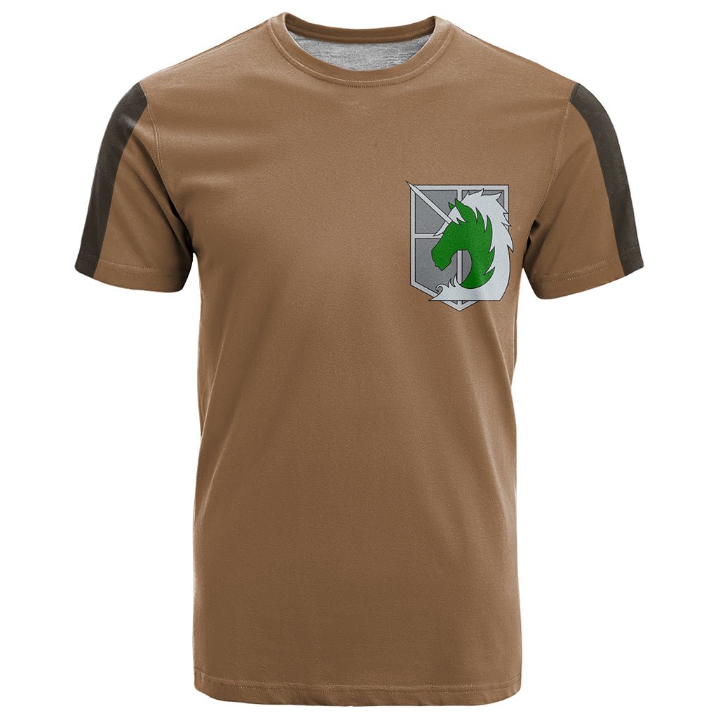 AOT Military Police T Shirt TS04 - The Mazicc - Adult - S - Brown