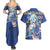 Aqua KonoSuba Couples Matching Summer Maxi Dress and Hawaiian Shirt Anime Style TS04 - The Mazicc - S - S - Blue