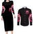 Witch Skull Couples Matching Long Sleeve Bodycon Dress and Long Sleeve Button Shirt She Whispered Back Iam The Storm