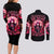 Witch Skull Couples Matching Long Sleeve Bodycon Dress and Long Sleeve Button Shirt She Whispered Back Iam The Storm