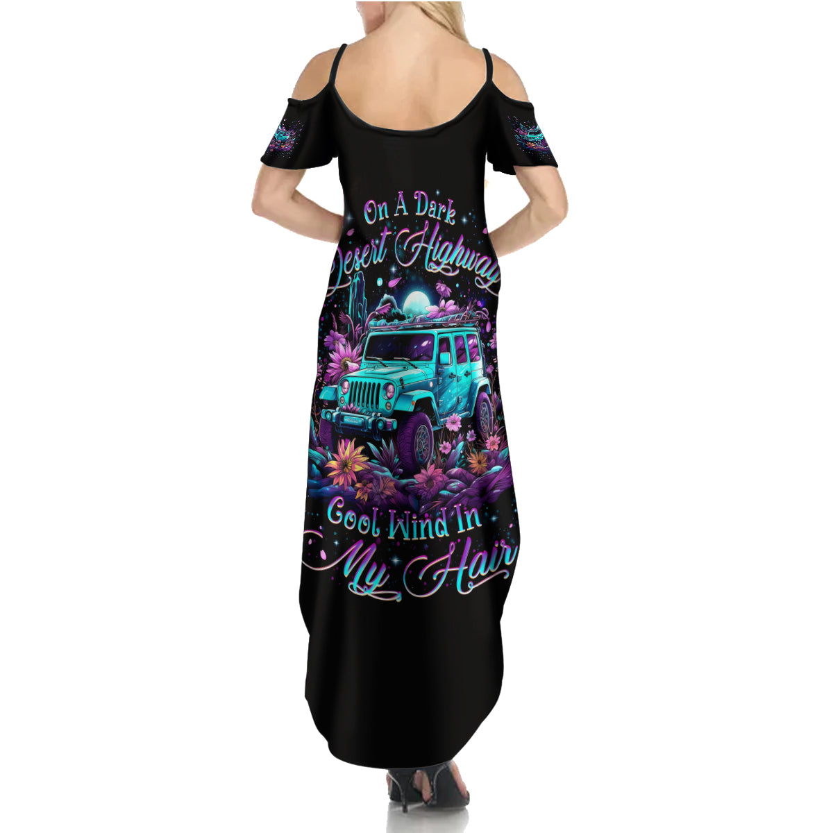 Forest Jeep Summer Maxi Dress On A Dark Desert Highway Cool Wind In My Hair