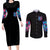 Fairy Skull Couples Matching Long Sleeve Bodycon Dress and Long Sleeve Button Shirt Let Karma Handle Their Fate