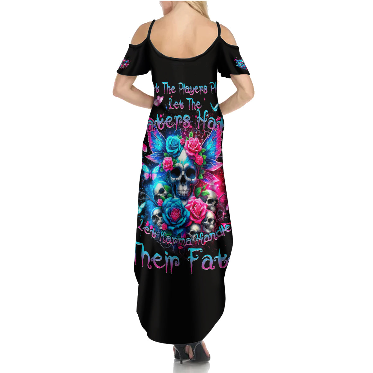 Fairy Skull Summer Maxi Dress Let Karma Handle Their Fate