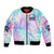 Flower Skull Bomber Jacket I'm Not Ant-Social I'm Just Not User Friendly