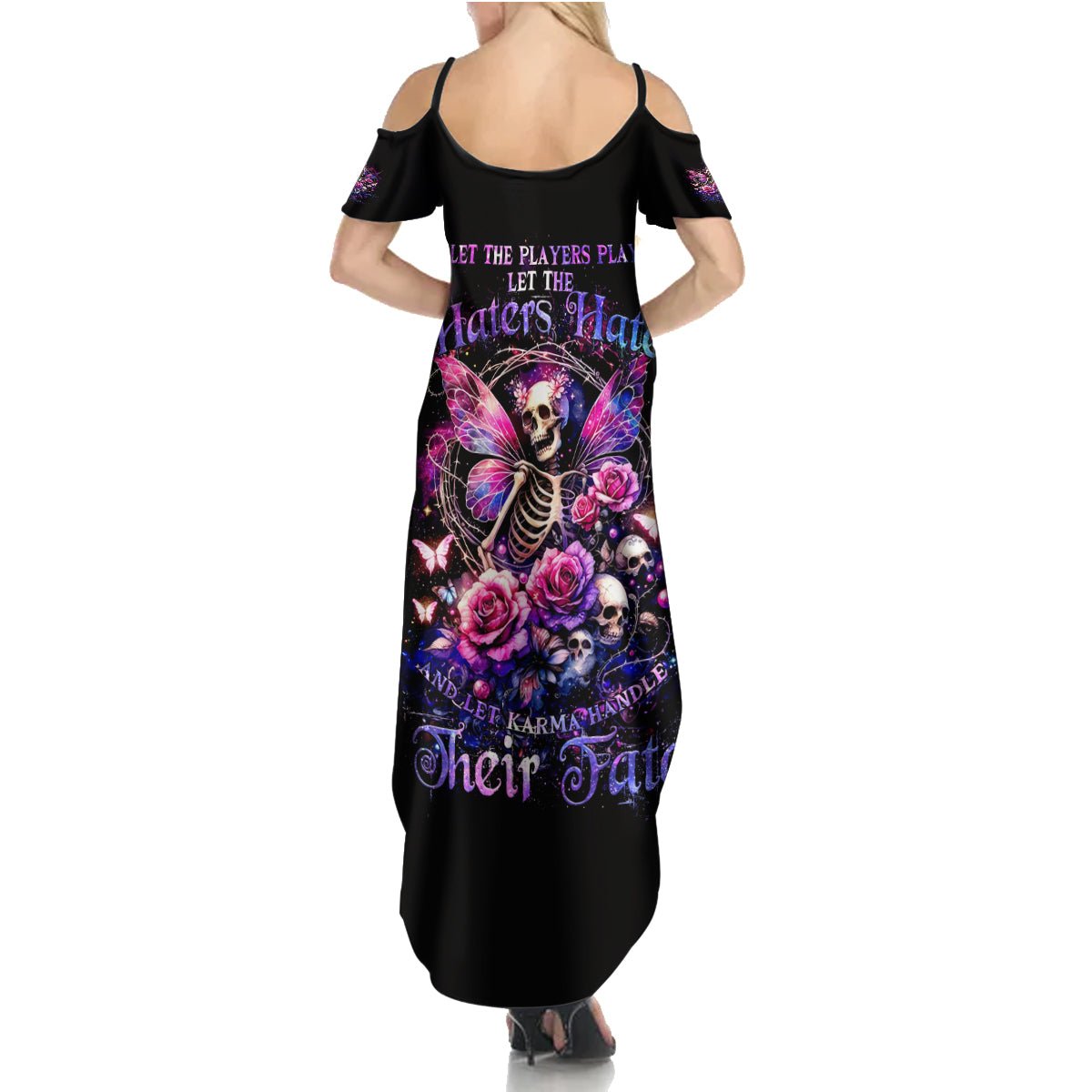 Fairy Skull Summer Maxi Dress Let Karma Handle Their Fate