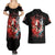 Evil Angel Skull Couples Matching Summer Maxi Dress and Hawaiian Shirt Even The Devil Was Once An Angel