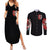 Evil Angel Skull Couples Matching Summer Maxi Dress and Long Sleeve Button Shirt Even The Devil Was Once An Angel