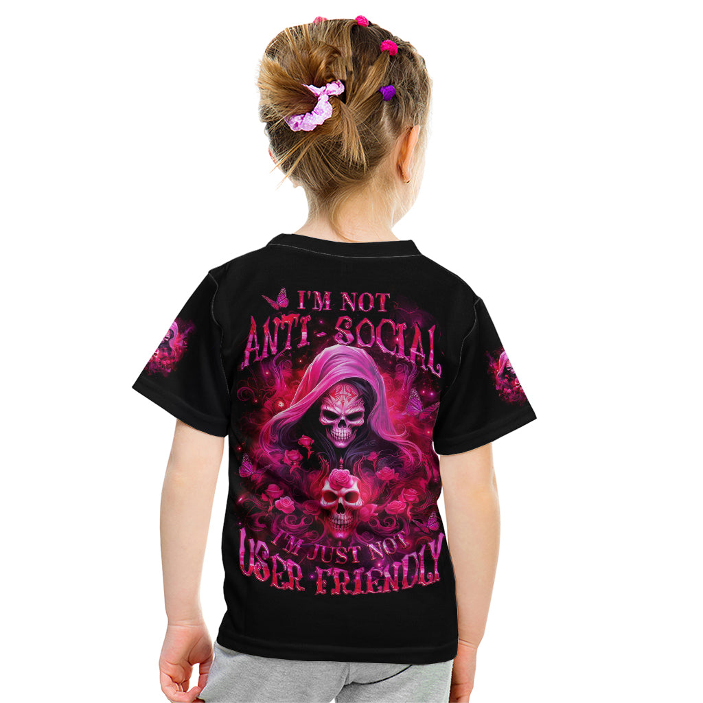 Witch Skull Kid T Shirt I'm Not Ant-Social I'm Just Not User Friendly