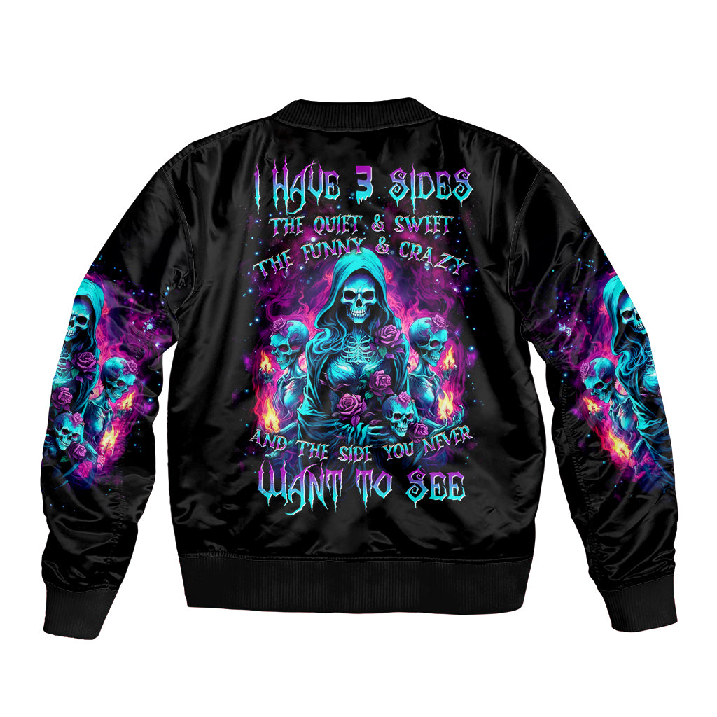 Witch Skull Bomber Jacket I Have 3 Sides And The Side You Never Want To See