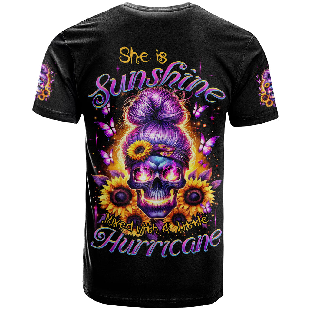 Sunflower Skull T Shirt She Is Sunshine Mixed With A Little Hurricane