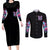 Fairy Skull Couples Matching Long Sleeve Bodycon Dress and Long Sleeve Button Shirt This Girl Powered By Bitch Dust