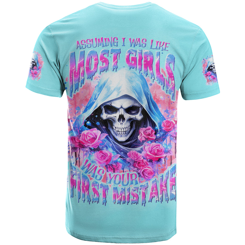 Witch Skull T Shirt Assuming Was Like Most Girls Was Your First Mistake