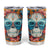 Day of Dead Skull Tumbler Cup Sugar Skull Butterfly