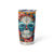 Day of Dead Skull Tumbler Cup Sugar Skull Butterfly