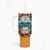 Day of Dead Skull Tumbler With Handle Sugar Skull Butterfly