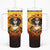 Day of Dead Lady Tumbler With Handle Sugar Skull Lady Sunflower