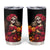 Day of Dead Girl Tumbler Cup Sugar Skull Girl Rose And Marigold