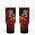 Day of Dead Girl Tumbler With Handle Sugar Skull Girl Rose And Marigold