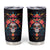 Day of Dead Skull Tumbler Cup Sugar Skull Festival Lady