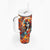 Day of Dead Lady Tumbler With Handle Sugar Skull Field Rose Lady