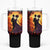 Day of Dead Couple Tumbler With Handle Sugar Skull Couple Dancing