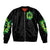 Flame Skull Bomber Jacket Heaven Don't Want Me Hell Afraid I Take Over DT01