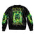 Flame Skull Bomber Jacket Heaven Don't Want Me Hell Afraid I Take Over DT01