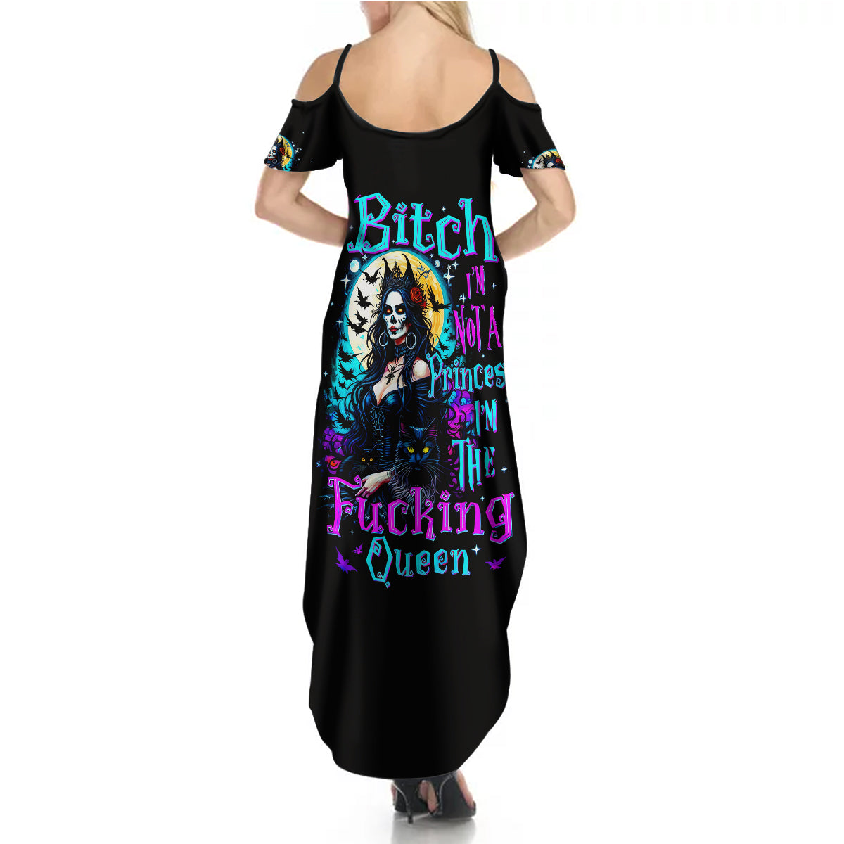 witch-skull-summer-maxi-dress-bitch-im-not-a-princess-im-the-fucking-queen