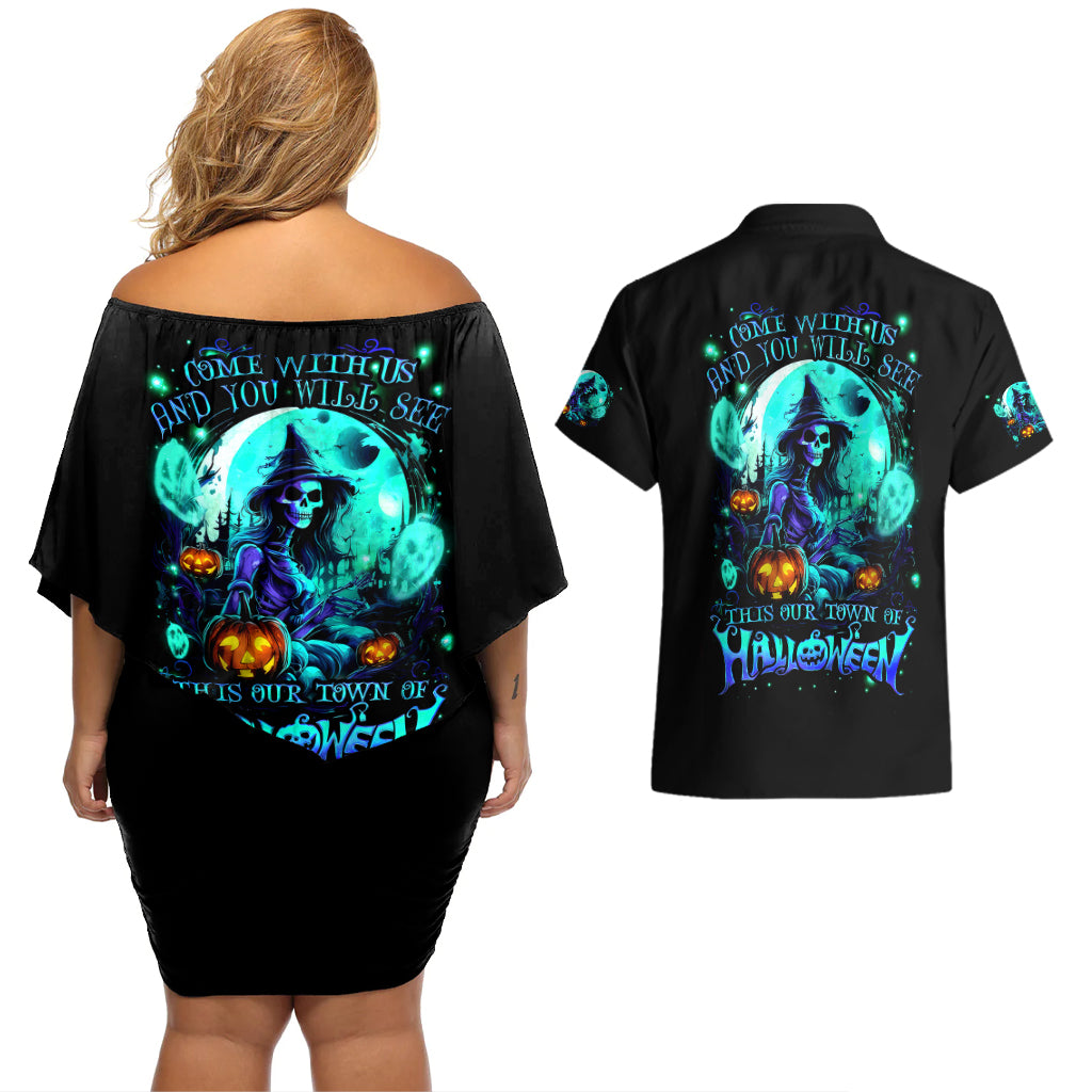 witch-skull-couples-matching-off-shoulder-short-dress-and-hawaiian-shirt-come-with-us-and-you-will-see-our-halloween