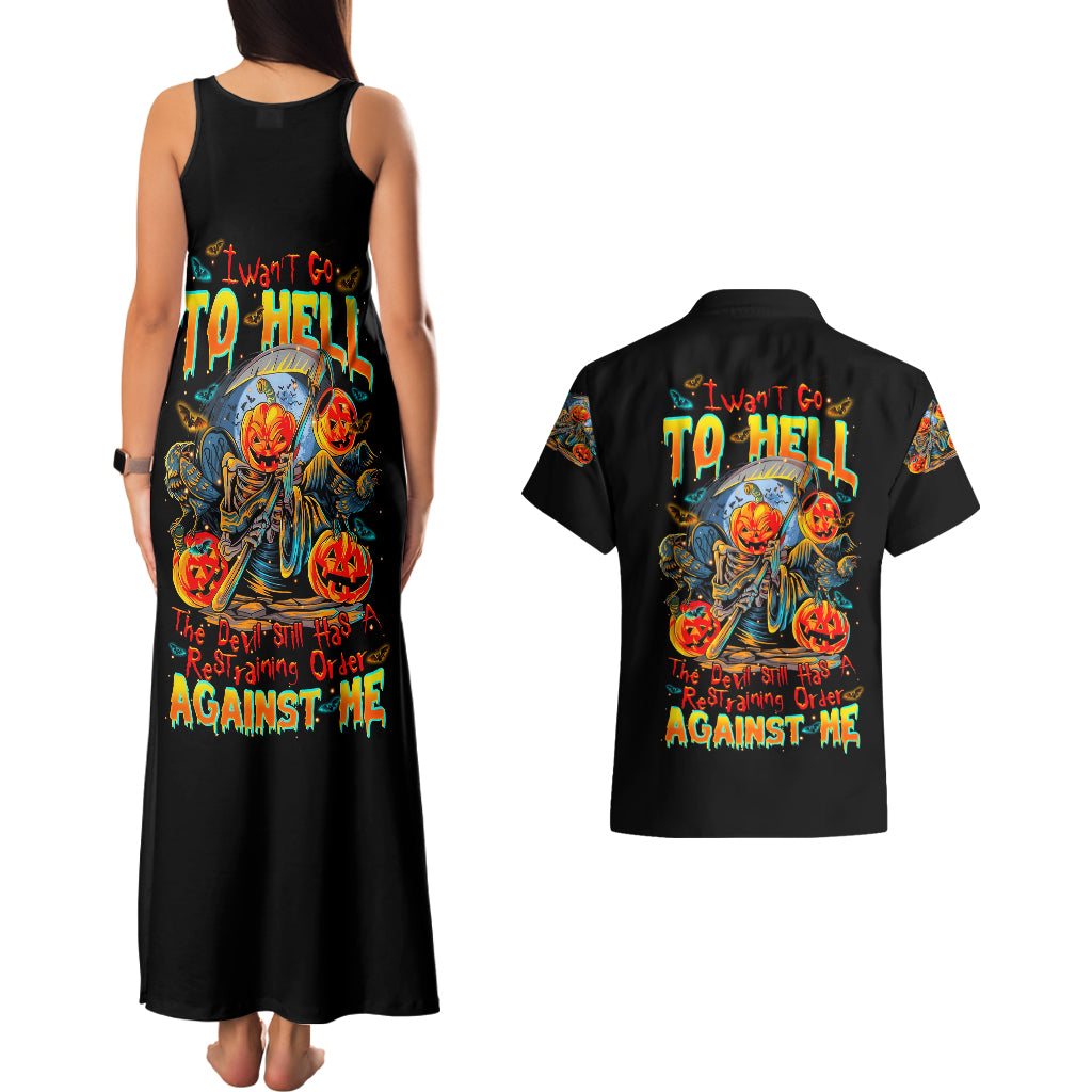 pumpkin-skull-couples-matching-tank-maxi-dress-and-hawaiian-shirt-i-want-go-to-hell-the-devil-still-restraining-against-me